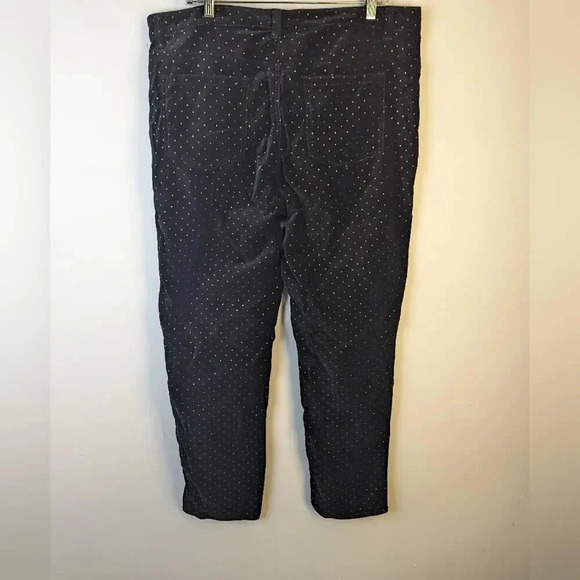 Talbots High Rise Straight Leg Velvet Polka Dot Pants - 16 - Picture 5 of 5